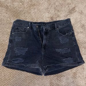 American Eagle Black Mom Shorts